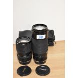 Two Miranda lenses. A MC Macro 1:4,5-5,6 75-300mm and a MC Macro 1:3,5-4,5 35-135mm