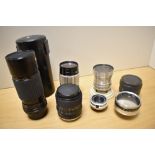 Seven Various lenses. A Petri 1:3,5 135mm, a Ricoh XR Rikenon 1:2 50mm, a Schneider- Kreuznach