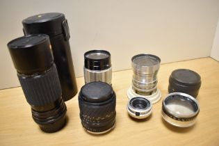 Seven Various lenses. A Petri 1:3,5 135mm, a Ricoh XR Rikenon 1:2 50mm, a Schneider- Kreuznach