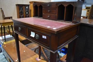 A reproduction ladies writing desk, approx dimensions W63 D44 H98cm