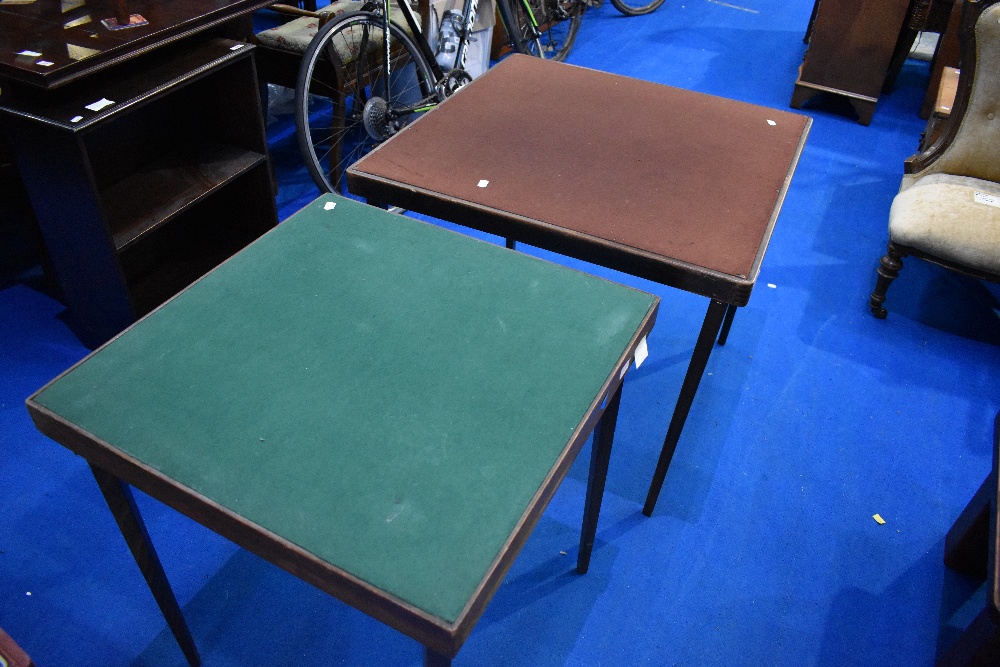 Two traditional folding card tables, including VONO, approx 61x61 and 76x76cm - Image 2 of 12