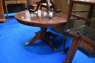A reproduction Regency style circular coffee table, diameter approx. 99cm