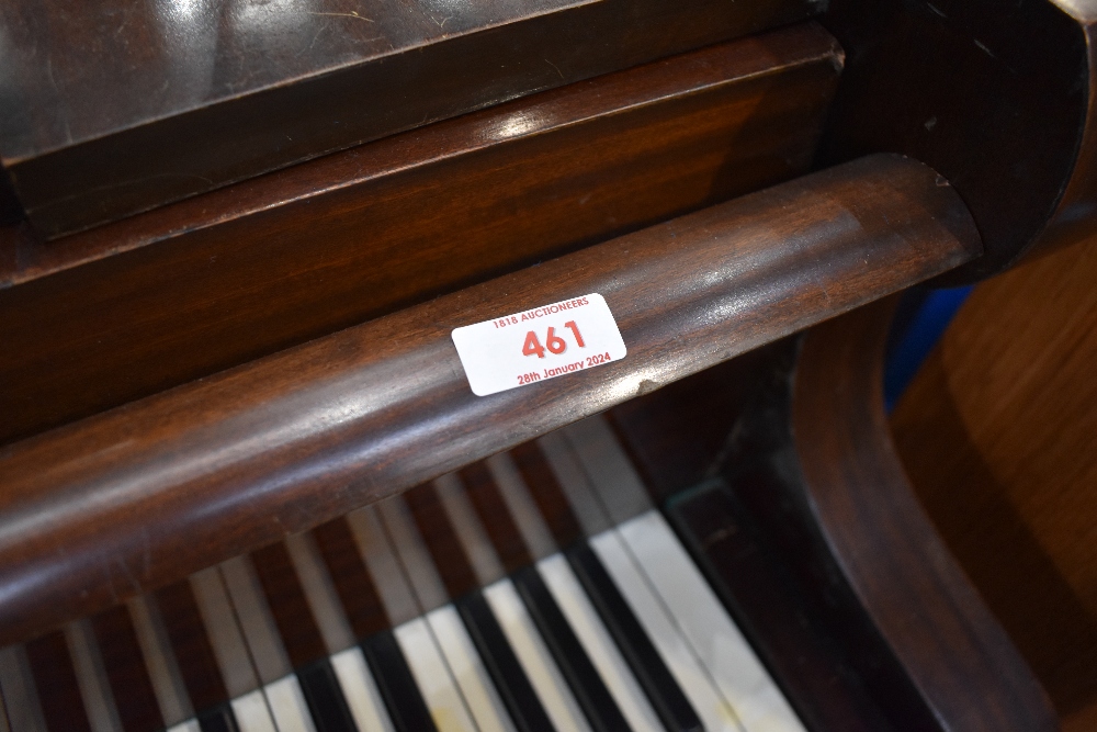 An early 20th Century mahogany cased baby grand piano by Steck having metal overstrung frame, - Image 2 of 3