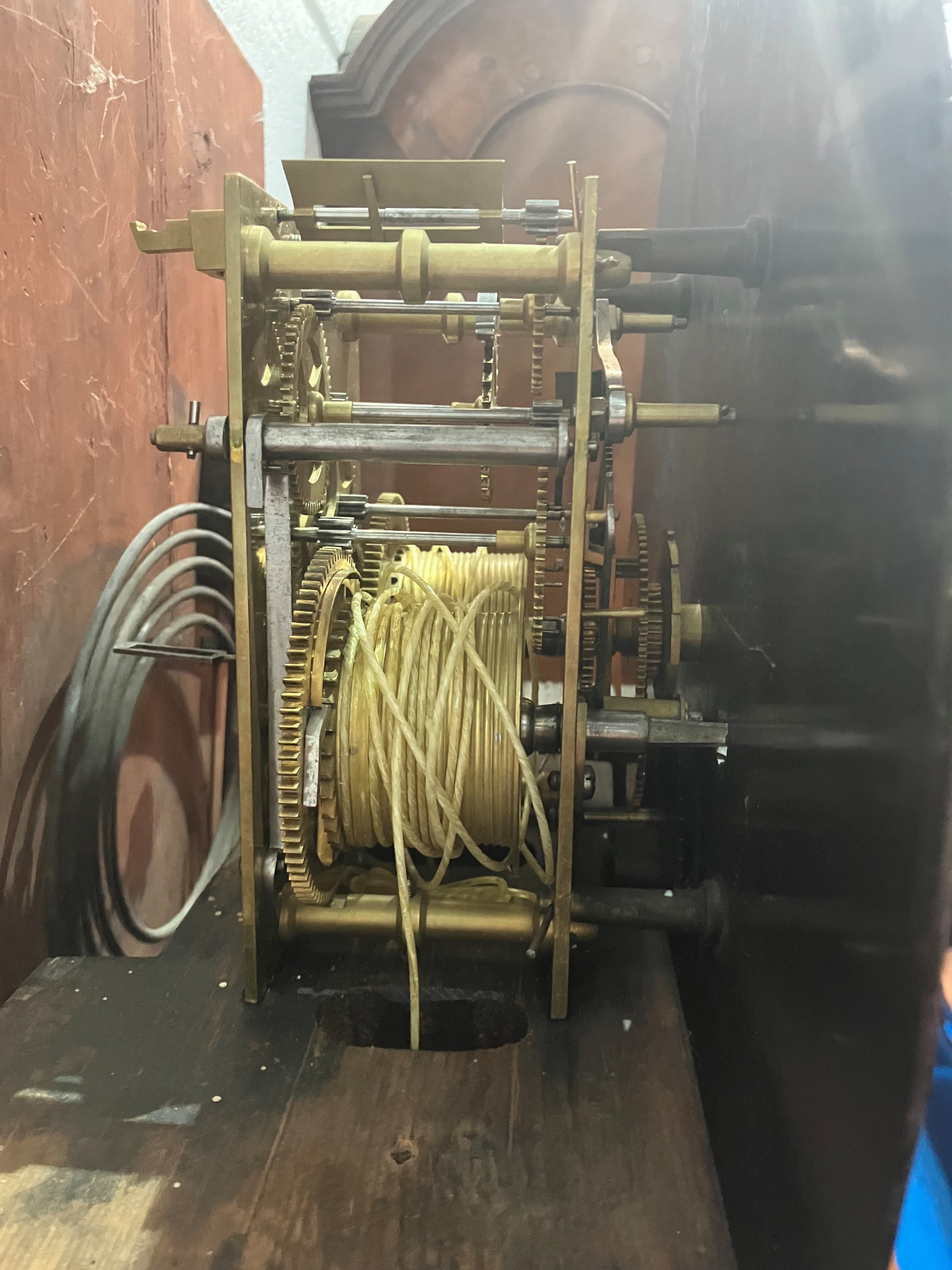 A 19th Century mahogany longcase clock , having 'onion' shaped case on square base, with 8 day - Image 4 of 8