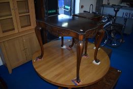 Two nice quality hardwood reproduction occasional tables