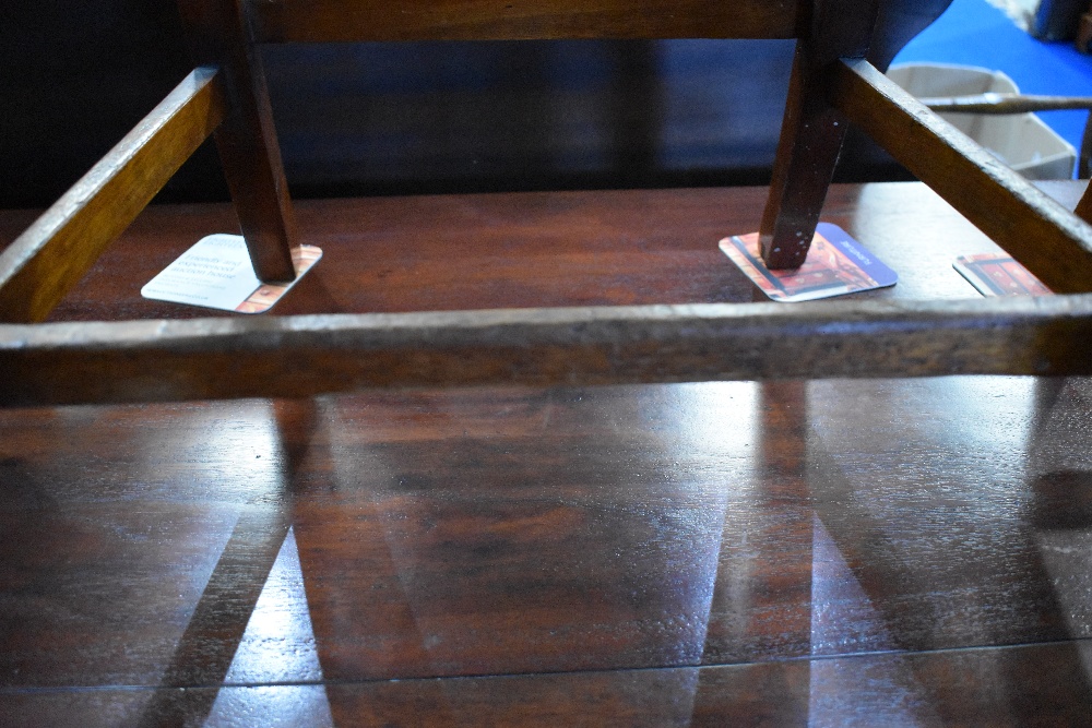 A pair of 19th Century railback dining chairs with later woolwork seats - Image 3 of 4