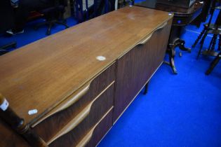 A vintage McIntosh sideboard, having three drawers and double cupboard section, dimensions approx.