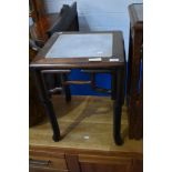 An Oriental hardwood occasional table , approx 41 x 41cm