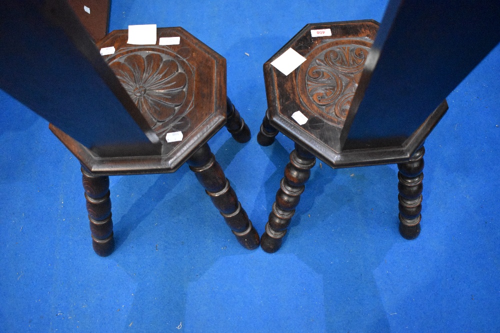 Two traditional carved oak spinning chairs - Image 4 of 7