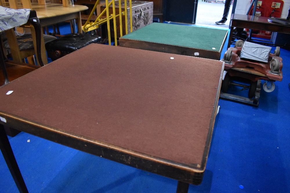 Two traditional folding card tables, including VONO, approx 61x61 and 76x76cm - Image 3 of 12