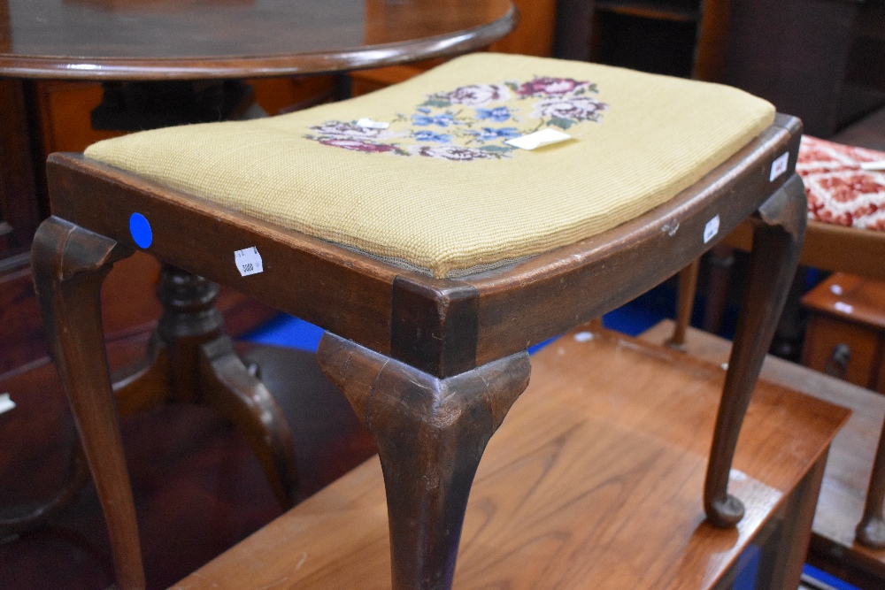 Two early 20th Century dressing table stools, on cabriole legs - Image 2 of 2