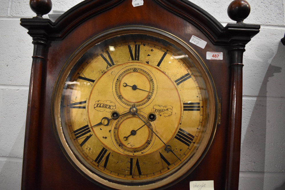 A 19th Century mahogany longcase clock , having 'onion' shaped case on square base, with 8 day - Image 2 of 8