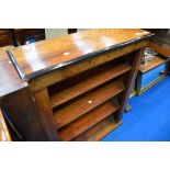 A 19th Century walnut low bookshelf , approx dimensions W84 D28 H106cm