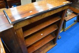 A 19th Century walnut low bookshelf , approx dimensions W84 D28 H106cm