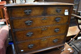 A reproduction walnut dwarf chest of two over three drawers, by Gostin, approx. 71 x 43 x 67cm