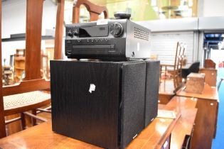 A Panasonic SA-PMX92 CD stereo system and speakers