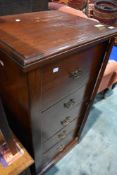 A Victorian mahogany office chest , in the Wellington style, approx dimensions W57 D45 H114cm