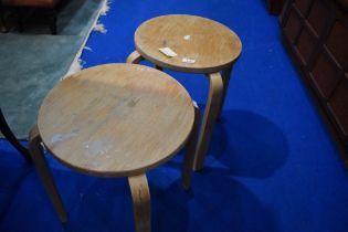 Two ply stools, diameter approx. 35cm, height 45cm