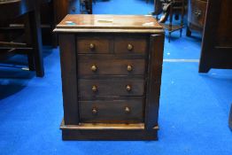 A 19th Century miniature specimen wellington chest , dimensions approx W35, D43, H50cm