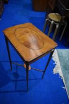 A 19th Century yew side table, width approx 40cm, depth 30cm, height 71cm