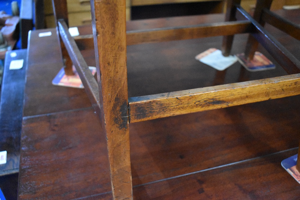 A pair of 19th Century railback dining chairs with later woolwork seats - Image 4 of 4