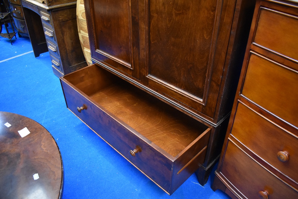 A modern mahogany wardobe with drawer base , dimensions approx. H199 W107cm - Image 7 of 10