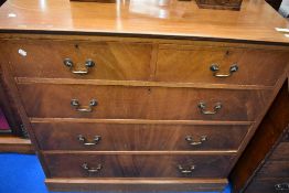 An Edwardian bleached mahogany chest of two over three drawers, dimensions approx. W107 D57 H105cm