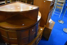 A selection of vintage Nathan teak furniture including corner and base pieces
