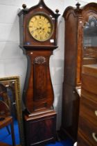A 19th Century mahogany longcase clock , having 'onion' shaped case on square base, with 8 day