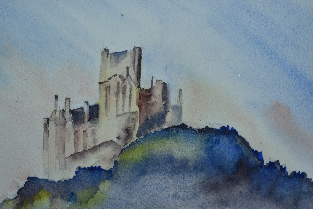 20th Century, watercolour, 'St Michael's Mount, Cornwall', signed and dated indistinctly to the - Image 3 of 5