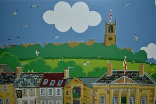 *Local Interest - After Chas Jacobs (b.1957, British), coloured canvas print, 'Summer on the