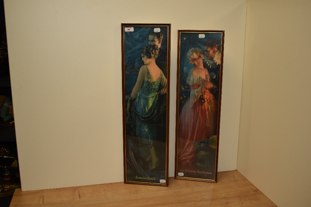 A pair of Art Deco style advertising panel prints, for 'Pompeian Beauty', warm colours and - Image 2 of 3
