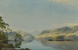 *Lake District Interest - After Bill Lawrence (20th Century, British), pencil print, 'Langdale Pikes