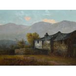 *Lake District Interest - 20th Century British School, oil on canvas, 'Old Houses at Grange,