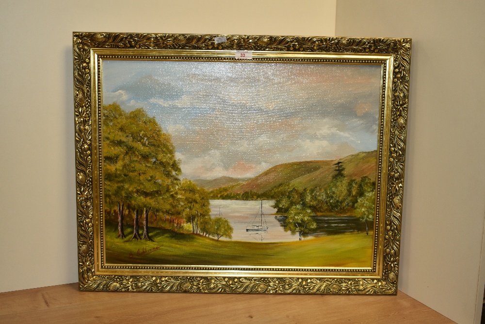 *Local Interest - Brian Ashburner (20th Century, British), acrylic on canvas, 'Coniston from Lake - Image 2 of 3