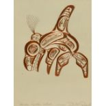 After Bill Reid (1920-1998, Canadian), embossed copper print, Haida Art, 'Haida Killer Whale'