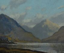 20th Century School, in the manner of Robert Leslie Howey (1900-1981, British), pastel, Two Lake