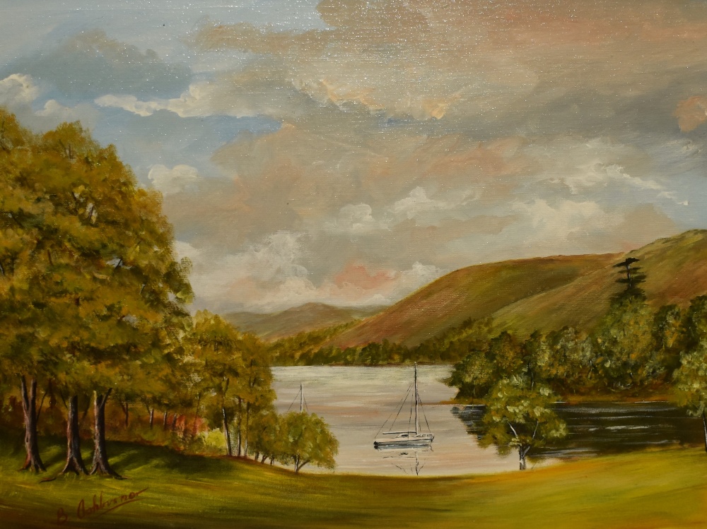 *Local Interest - Brian Ashburner (20th Century, British), acrylic on canvas, 'Coniston from Lake