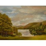 *Local Interest - Brian Ashburner (20th Century, British), acrylic on canvas, 'Coniston from Lake