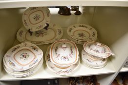 A quantity of Royal Cauldon Badminton patterned tableware, to include soup tureen, cover, and ladle,