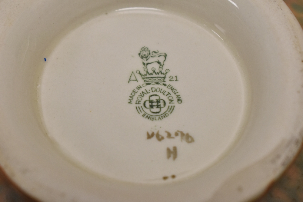 A Royal Doulton wild rose patterned jug and a Royal Doulton bowl with floral design on peach - Image 2 of 3