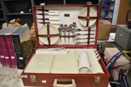 A mid-20th Century complete Sirram picnic hamper, appears complete