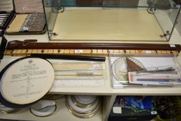A collection of draughtsman's instruments, to include Star Finder and Identifier discs, rulers,