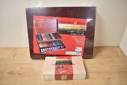 A Crawford and Black complete colouring and sketch studio and an artists sketch set, both in