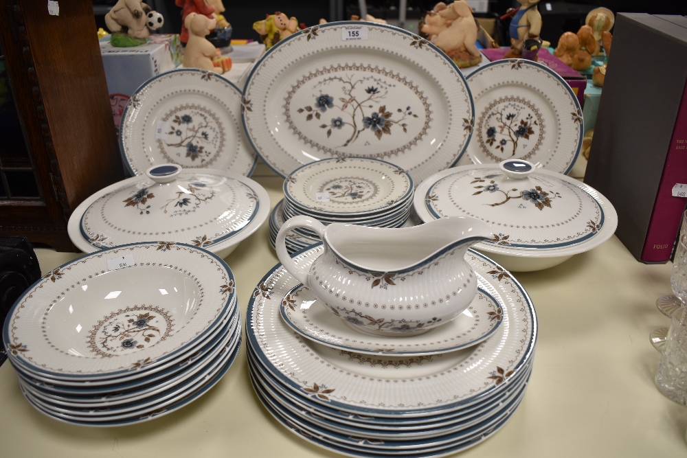 A small quantity of Royal Doulton 'Old Colony' patterned tableware, including soup bowls, two lidded