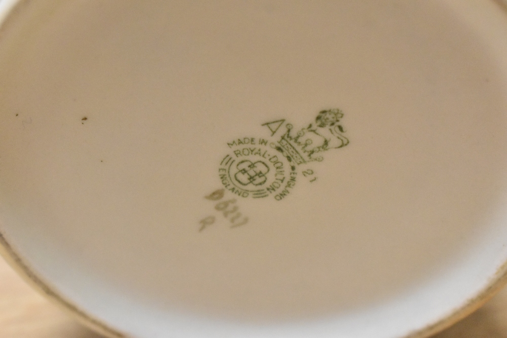 A Royal Doulton wild rose patterned jug and a Royal Doulton bowl with floral design on peach - Image 3 of 3