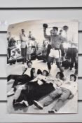 A photographic print,'When the Beatles met Muhammed Ali, Miami 1964'.