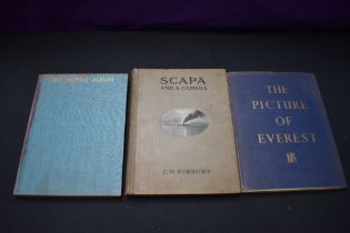 Photographic Books. Three titles: Burrows, C. W. - Scapa and a Camera: Pictorial Impressions of Five
