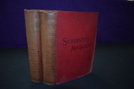 Scribner's Magazine. Volumes 1 + 2. 1887. Original cloth. Some damp staining. (2)