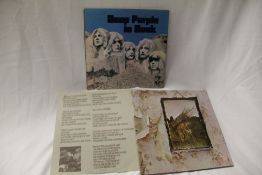 A lot of Led Zeppelin and Deep Purple vinyl albums - rock interest